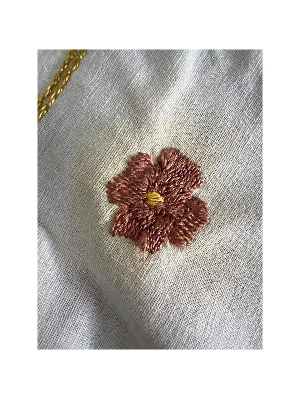 Vintage Embroidered Linen Doily | Floral Crochet Lace Table Topper